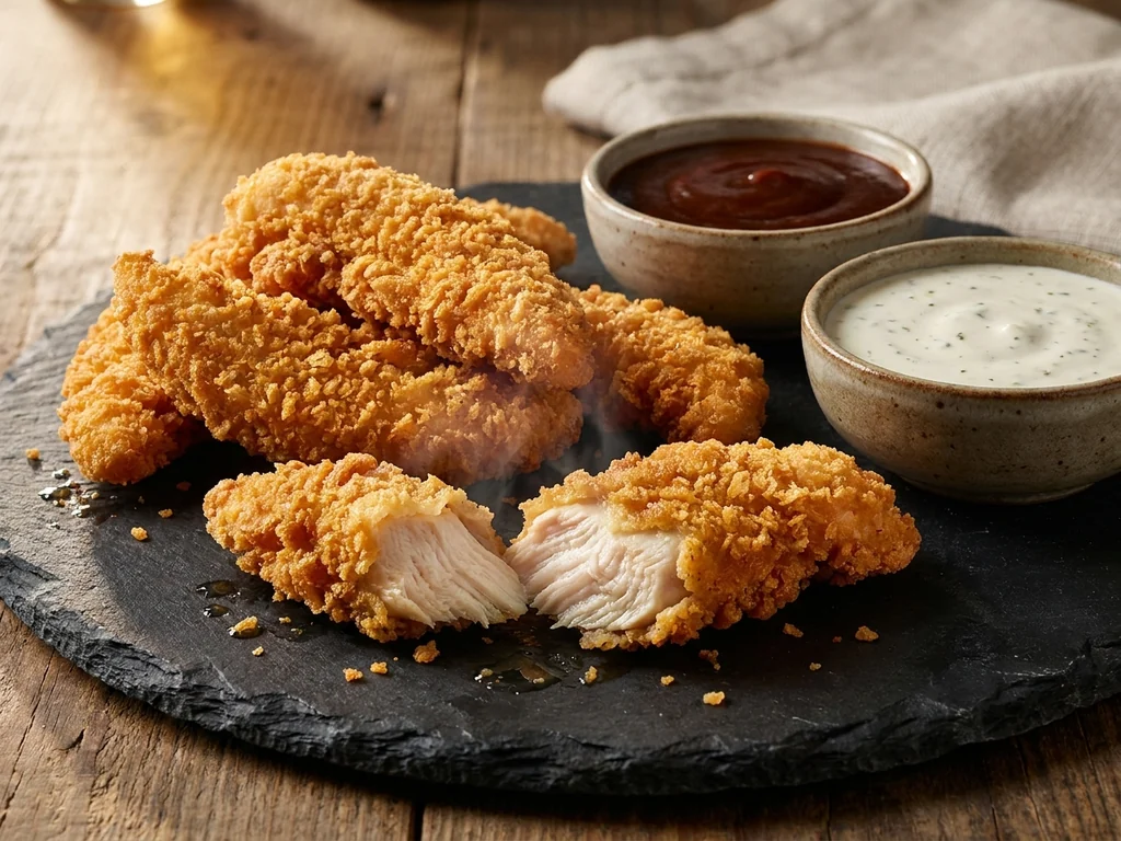 Royal Kentucky Chicken: contramuslo kentucky, cheddar, bacon, cebolla frita, vegetales y salsa pepper…